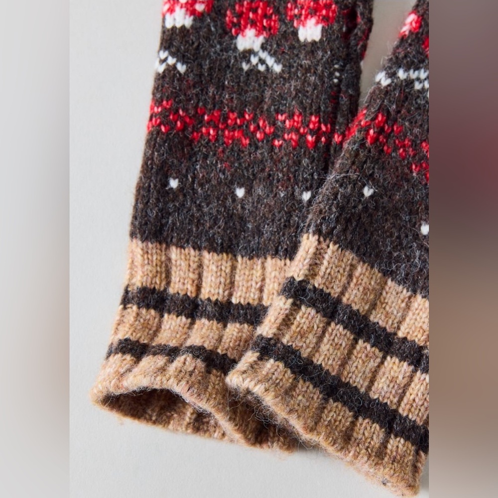 Urban Outfitters Mushroom Pattern Fingerless Glove NWT - Picture 3 of 5